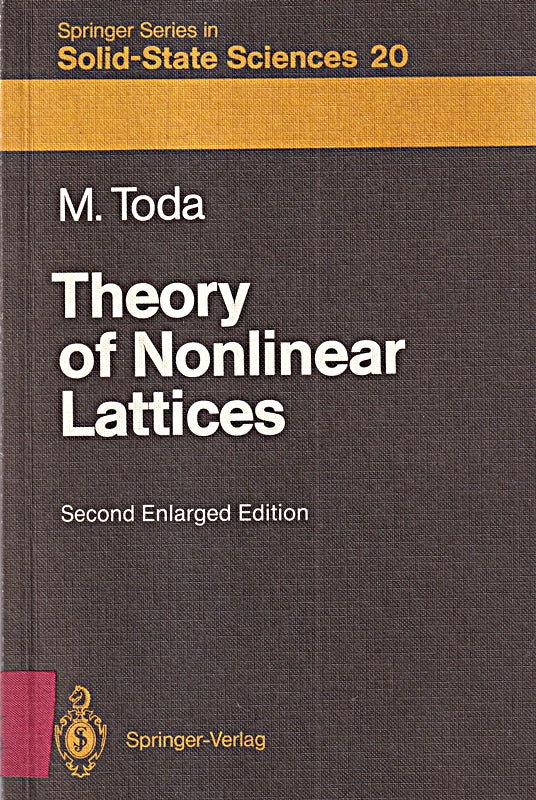 Theory of Nonlinear Lattices Second Enlarged Edition (Springer Series in Solid-State Sciences 20 Band 20)