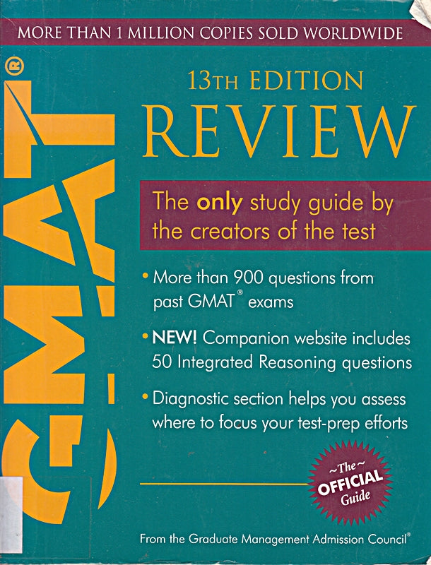 The Official Guide for GMAT Review: The Only Study Guide by The Creators of the Test. More Than 900 Questions...
