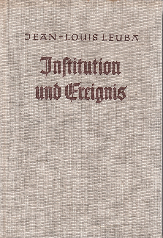 Institution und Ereignis