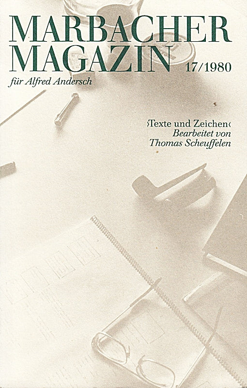 Marbacher Magazin 17/1980. FÜR ALFRED ANDERSCH-