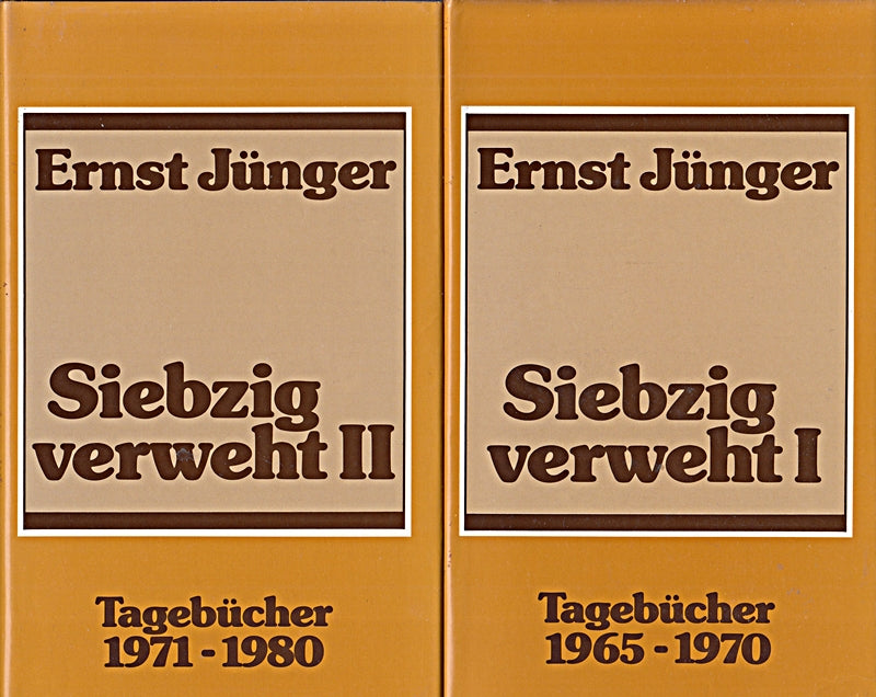 Siebzig verweht I. Tagebücher 1965-1970 / Siebzig verweht II. Tagebücher 1971-1980. 2 Bände