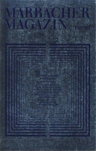 Marbacher Magazin 19 / 1981: Eugen Claassen. Von der Arbeit des Verlegers. Bearbeitet von Reinhard Tgahrt. Mit einer BIldbiographie.