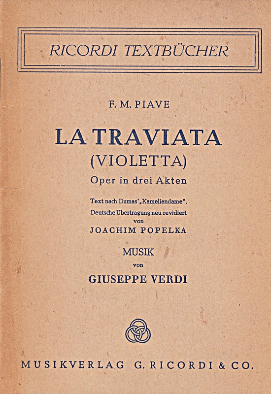 La Traviata : Oper in 3 Aufzügen Textbuch