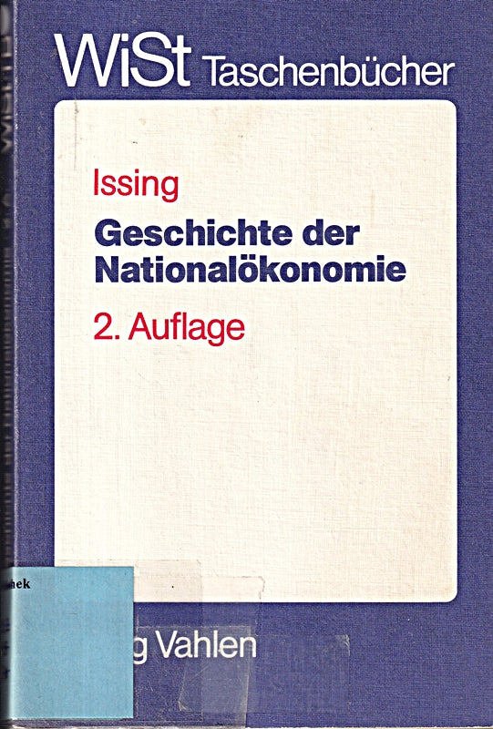 Geschichte der Nationalökonomie