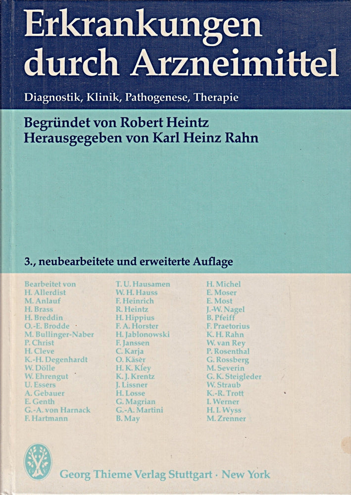Erkrankungen durch Arzneimittel. Diagnostik Klinik Pathogenese Therapie