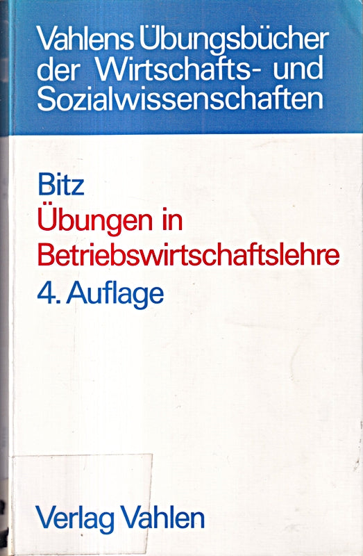 Übungen in Betriebswirtschaftslehre