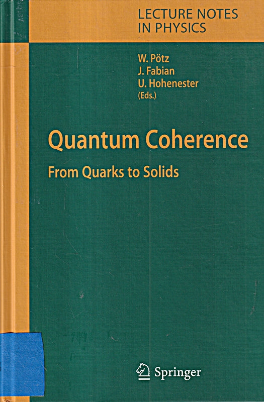 Quantum Coherence: From Quarks to Solids (Lecture Notes in Physics 689 Band 689)