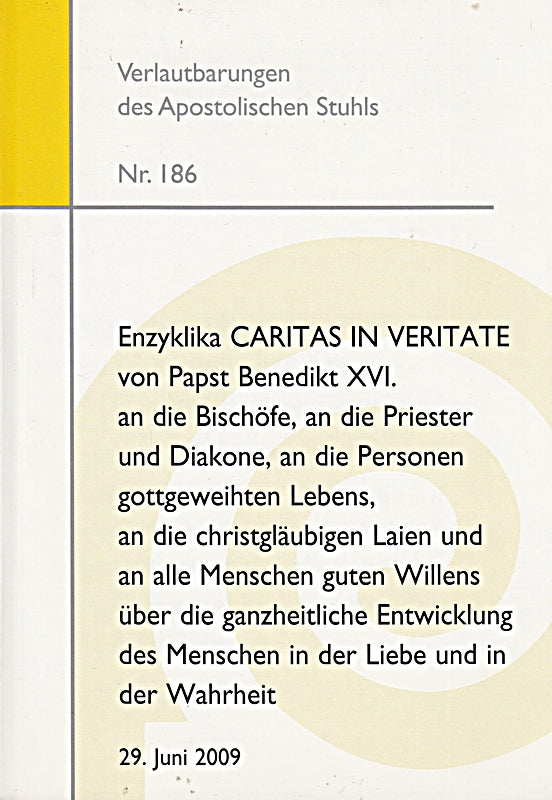 Verlautbarungen des Apostolischen Stuhls - Nr. 186