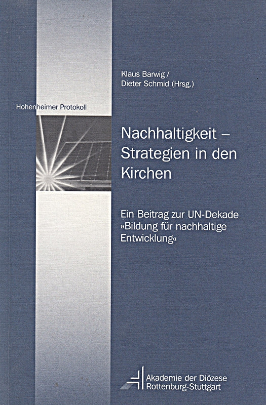 Nachhaltigkeit ? Strategien in den Kirchen: Ein Beitrag zur UN-Dekade 'Bildung für nachhaltige Entwicklung' (Hohenheimer Protokolle)