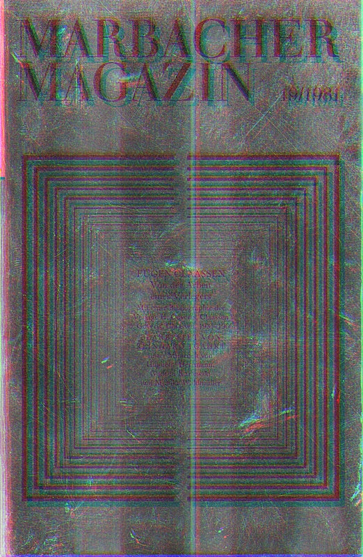 Marbacher Magazin 19 / 1981: Eugen Claassen. Von der Arbeit des Verlegers. Bearbeitet von Reinhard Tgahrt. Mit einer BIldbiographie.