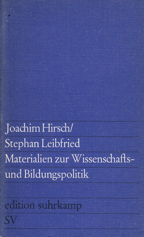 Materialien zur Wissenschafts- und Bildungspolitik