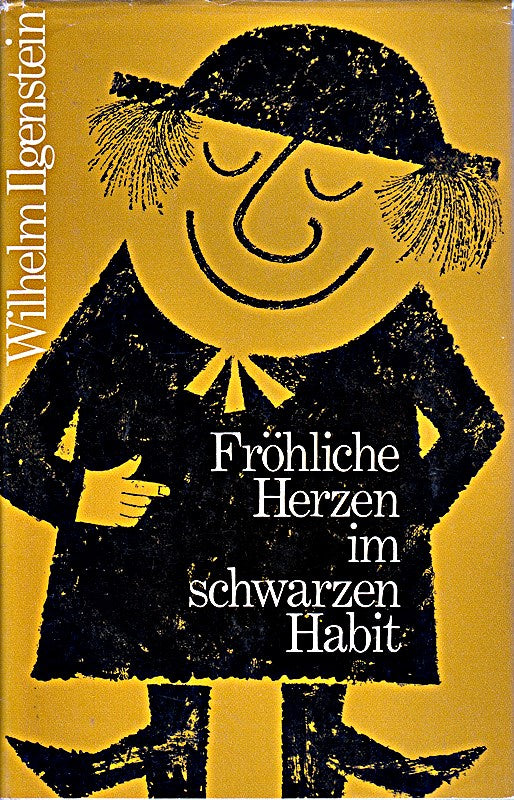 Fröhliche Herzen im schwarzen Habit.