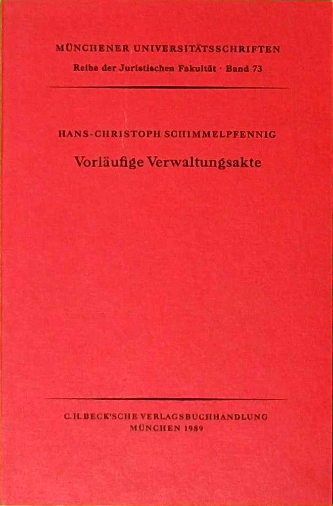 Vorläufige Verwaltungsakte