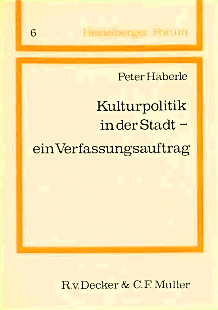 Kulturpolitik in der Stadt - ein Verfassungsauftrag