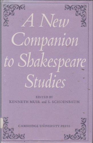 A New Companion to Shakespeare Studies