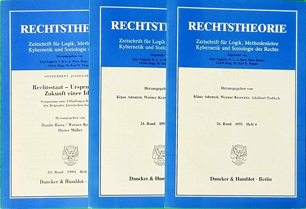 Rechtstheorie - 24. Band - 1993 - 3 Hefte