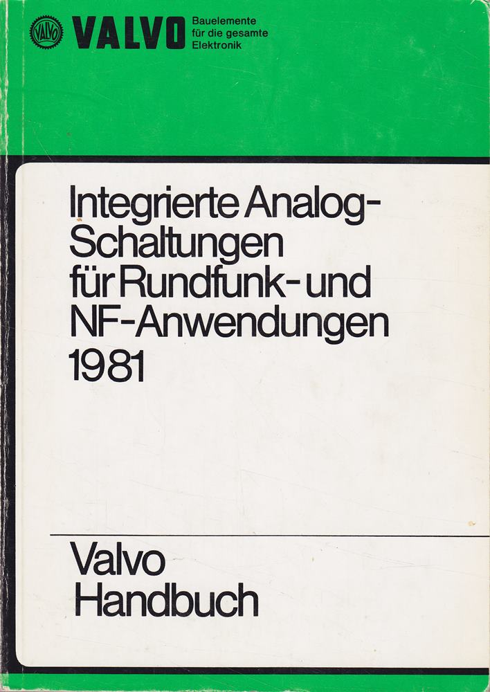 Integrierte Analog-Schaltungen für Rundfunk- und NF-Anwendungen - Valvo Handbuch