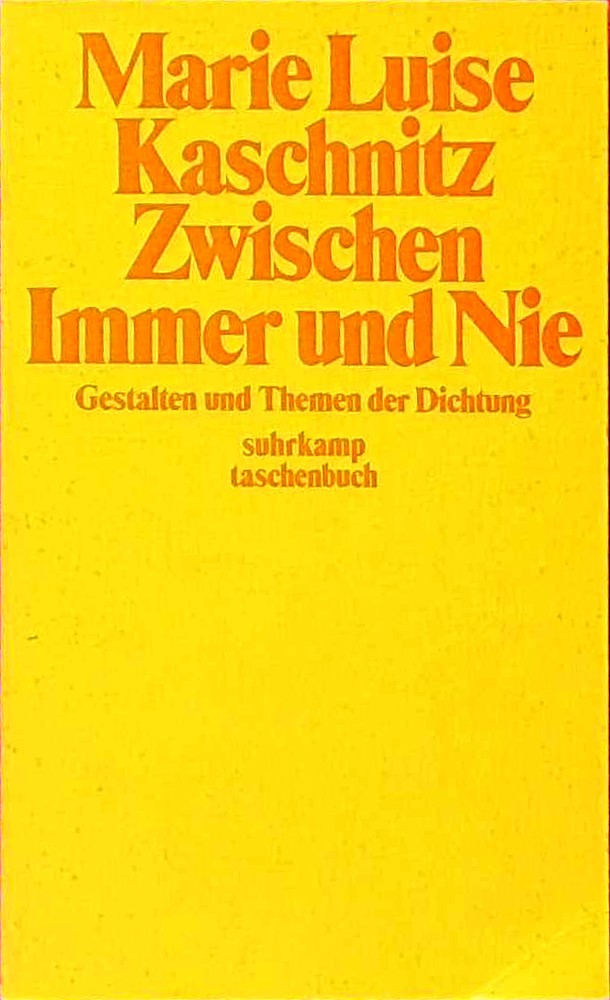 Zwischen Immer und Nie: Gestalten und Themen der Dichtung (suhrkamp taschenbuch)