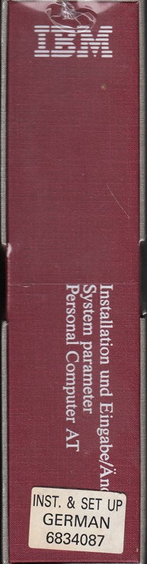 Installationshandbuch IBM Personal Computer Installation und Eingabe/Ändern System parameter