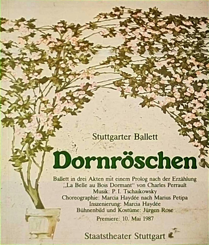 Programmheft BALLETT Pjotr Iljitsch Tschaikowsky DORNRÖSCHEN 8. April 1988 Großes Haus Spielzeit 1987 / 88