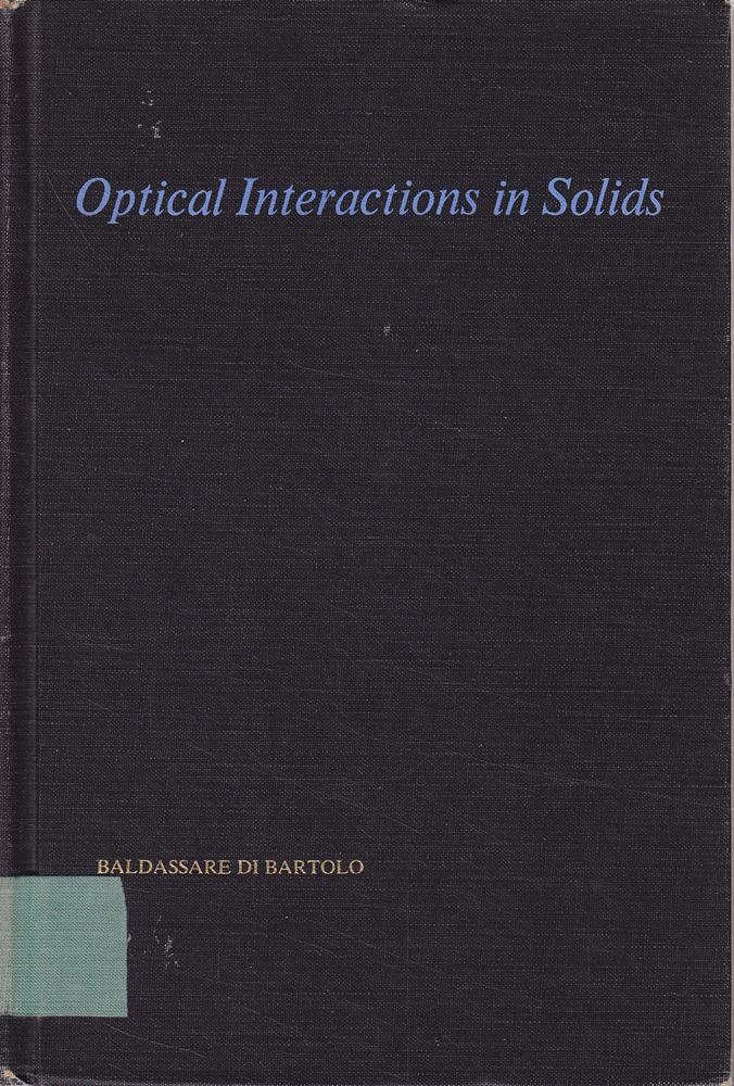 Optical Interactions in Solids