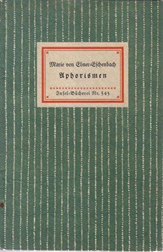 Aphorismen .