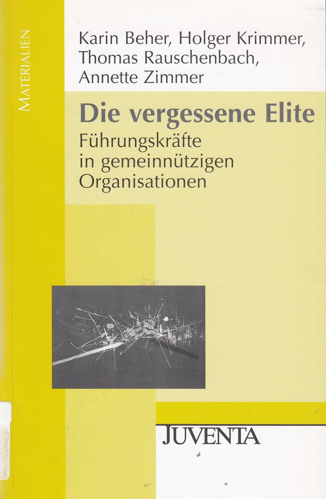 Die vergessene Elite: Führungskräfte in gemeinnützigen Organisationen (Juventa Materialien)