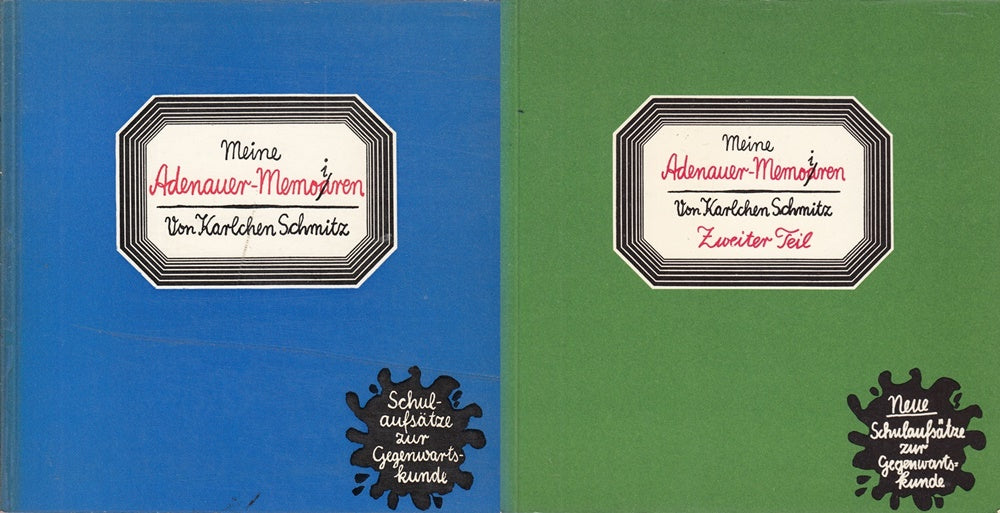 Hans-Joachim Gerboth. Meine Adenauer-Memoiren. 2 Bände