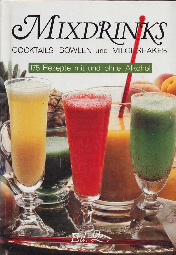 Mixdrinks. Cocktails Bowlen und Milchshakes