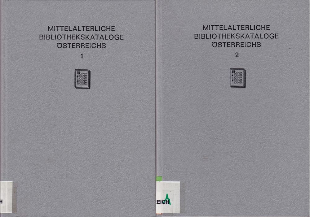 Mittelalterliche Bibliothekskataloge Österreichs Band 1+2