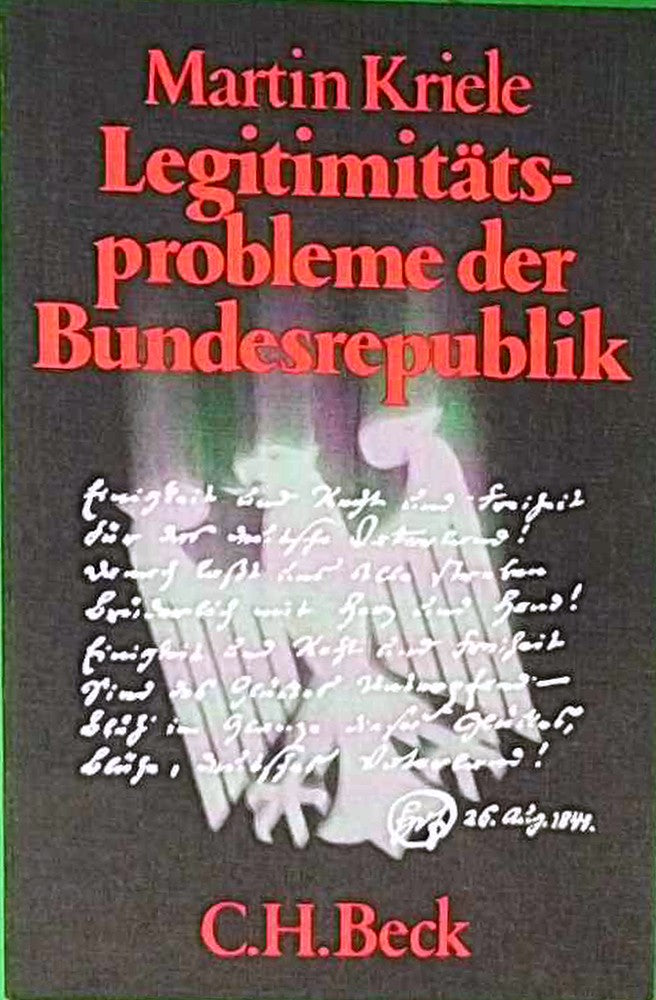Legitimitätsprobleme der Bundesrepublik.