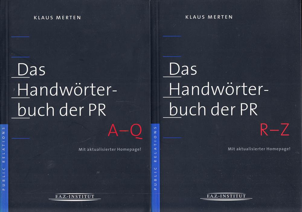 'Das Handwörterbuch der PR' Mit aktualisierter Homepage.