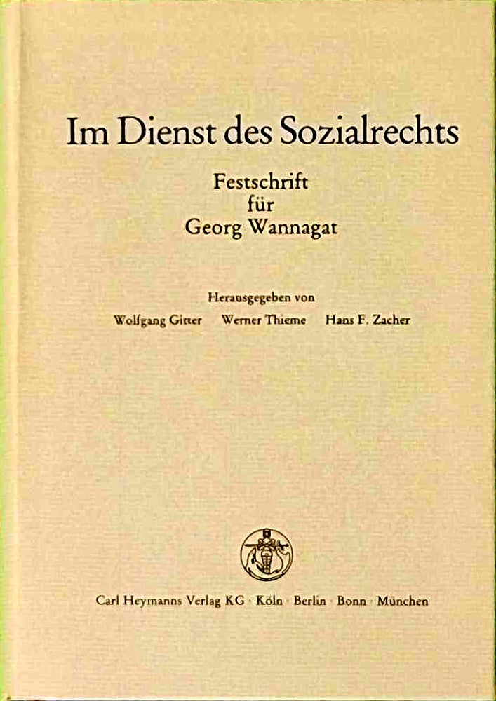 Im Dienst des Sozialrechts: Festschrift für Georg Wannagat