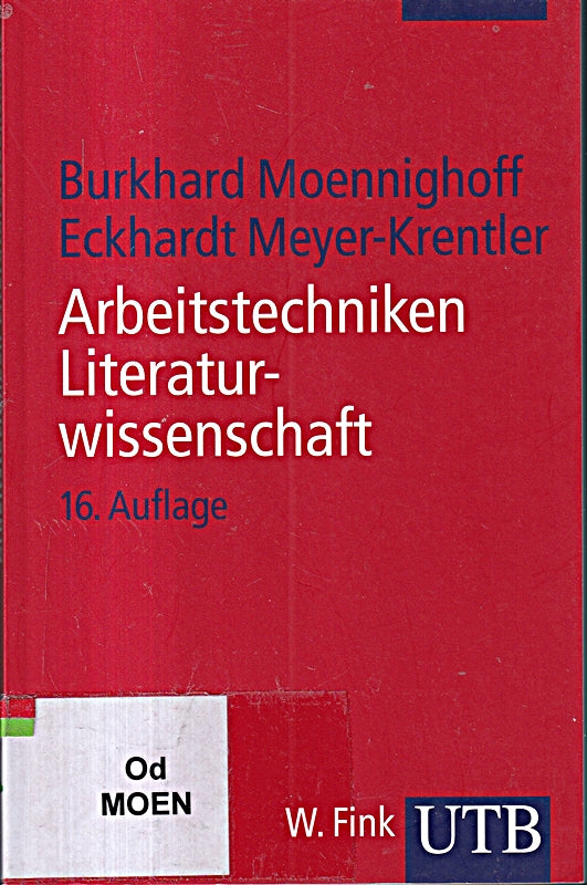Arbeitstechniken Literaturwissenschaft
