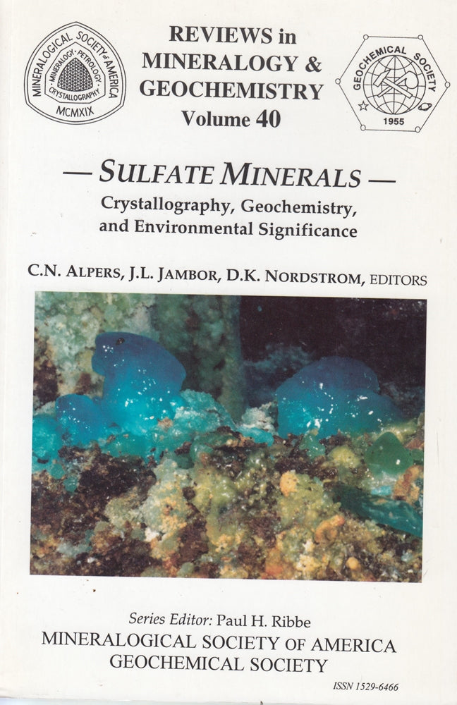 Sulfate Minerals: Crystallography  Geochemistry  and Environmental Significance (Reviews in Mineralogy & Geochemistry  40  Band 40)
