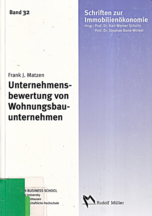 Unternehmensbewertung von Wohnungsbauunternehmen