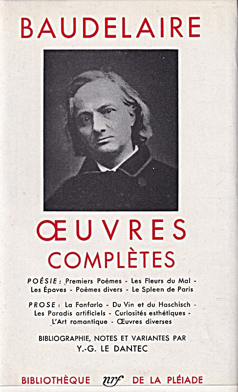 Ceuvres complétes 1 : TEXTE ÉTABLI  PRÉSENTÉ ET ANNOTÉ PAR CLAUDE PICHOIS