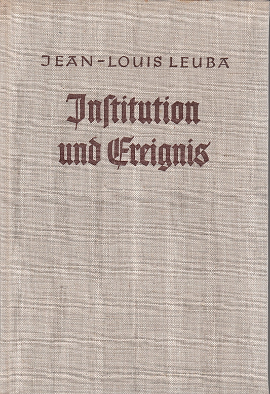 Institution und Ereignis