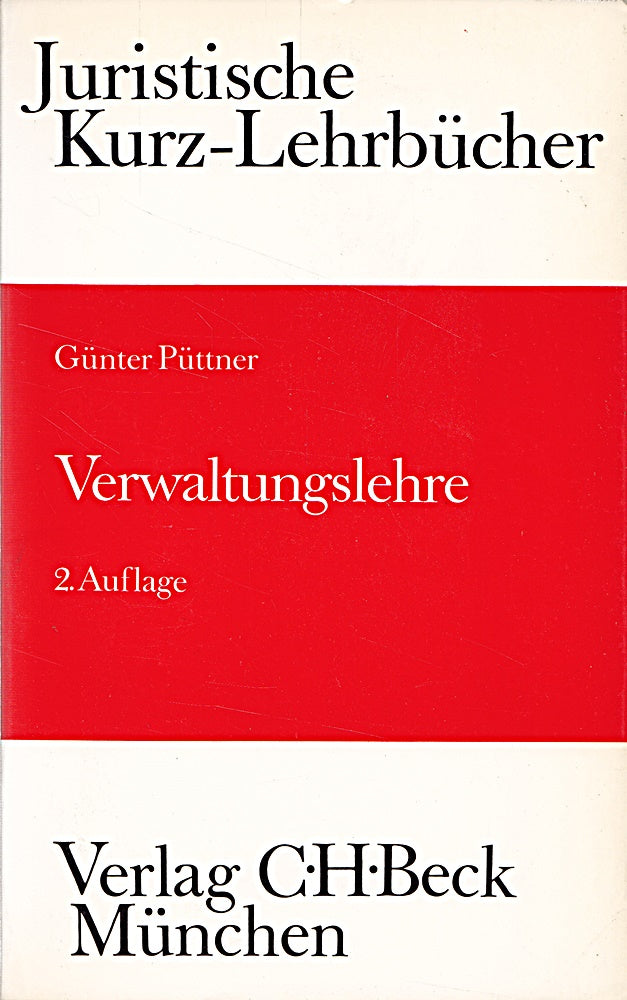 Verwaltungslehre. Ein Studienbuch