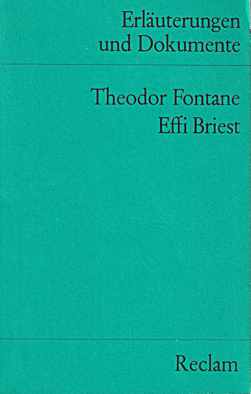Theodor Fontane  Effi Briest.