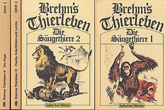 Brehm`s Thierleben (die Säugethiere 1  die Säugetiere 2  die Vögel  Fische  Kriechtiere & Lurche