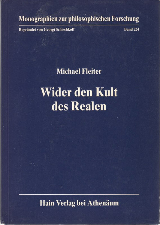 Wider den Kult des Realen. Die Kritik des werdenden Nietzsche am gründerzeitlich