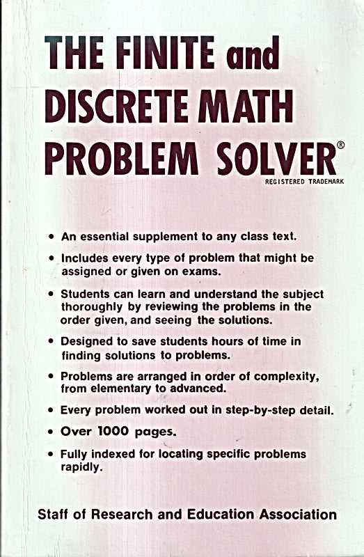 The Finite and Discrete Math Problem Solver (Problem Solvers)