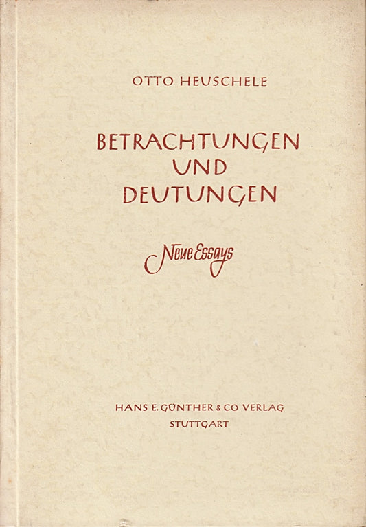 Betrachtungen und Deutungen