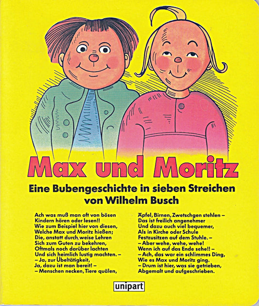 Max und Moritz. Gestanztes Pappebuch. Eine Bubengeschichte in sieben Streichen
