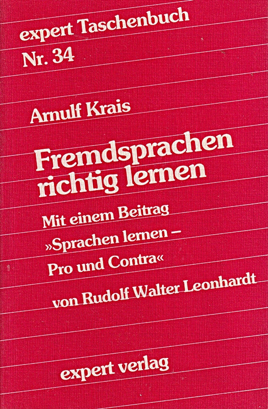 Expert Taschenbücher  Nr.34  Richtig Fremdsprachen lernen