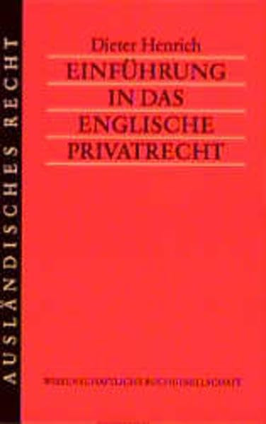 Einführung in das englische Privatrecht (Ausländisches Recht)