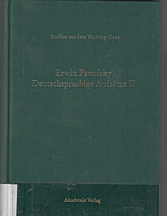 Erwin Panofsky - Deutschsprachige Aufsätze I  II