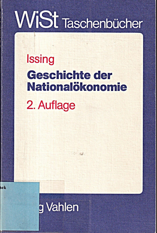 Geschichte der Nationalökonomie