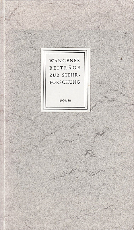 Wangener Beiträge zur Stehr-Forschung 1979/80. Jahresschrift des Hermann-Stehr-A